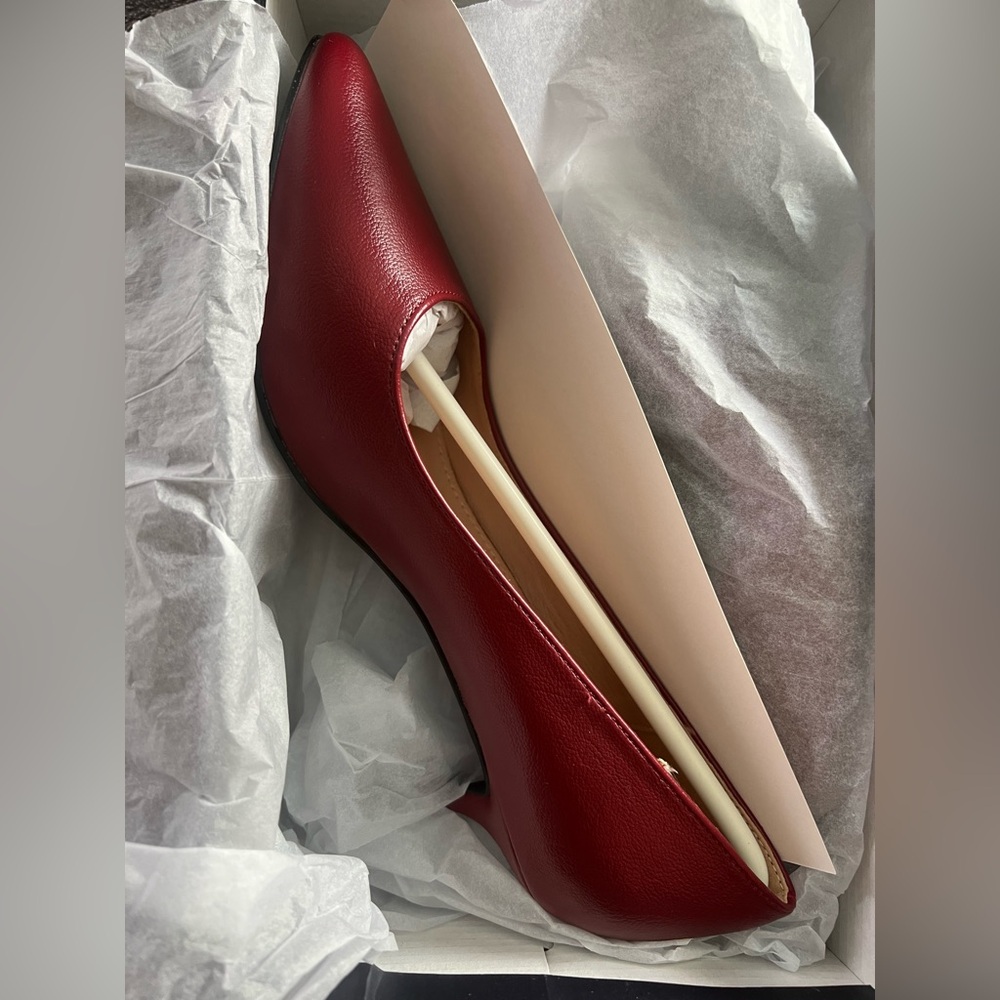 French Connection Burgundy Kitten Heel